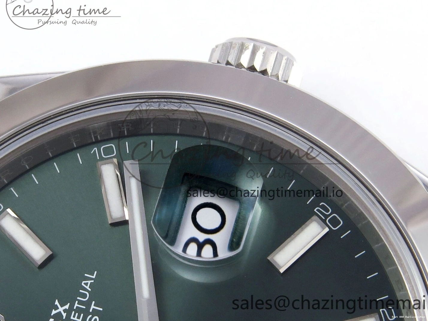 Best AAA Replica Sites 904L on VSF Dial DateJust FreshLook 1282 Edition 41 VS 126330 Green SS Jubilee Bracelet 1:1 Best 0115